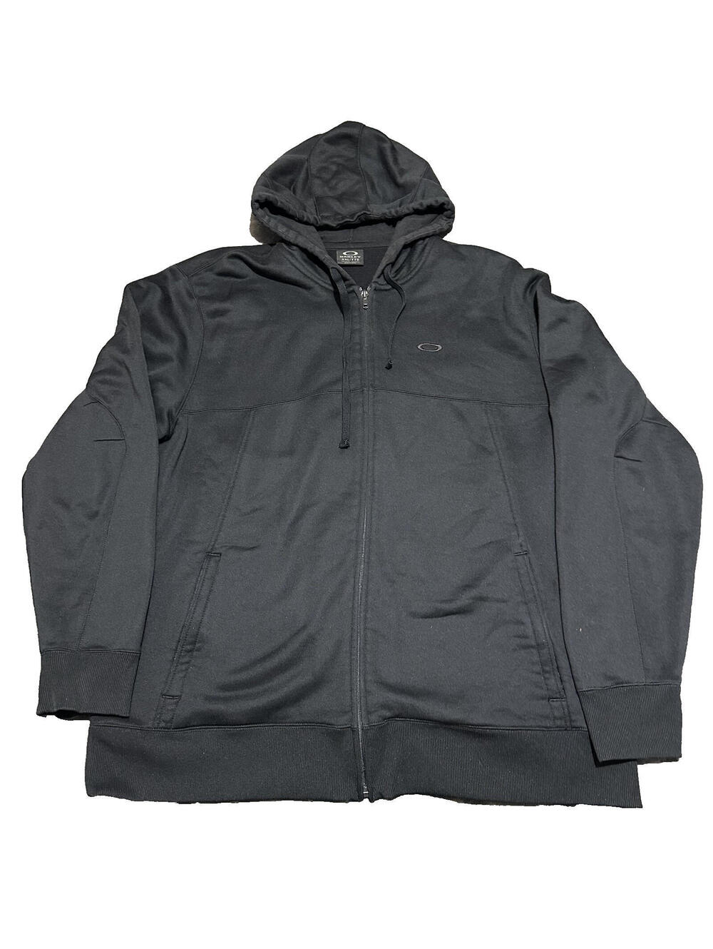 Oakley Technical Fleece Full Zip Hoodie 2XL XXL Black Software Jacket Y2K